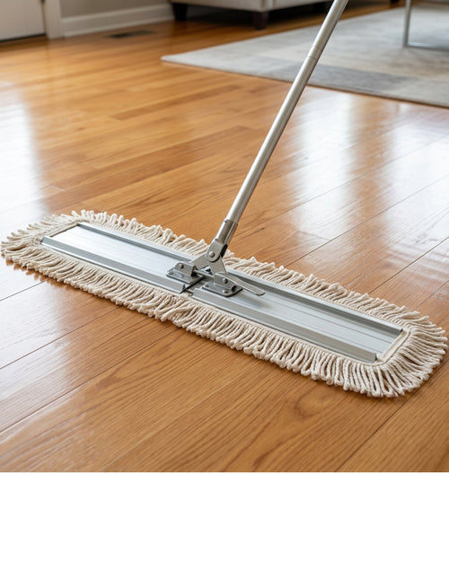 Sofn Twin-Wing Scissor Dust Mop 90 cm Natural Cotton - Lifestyle view